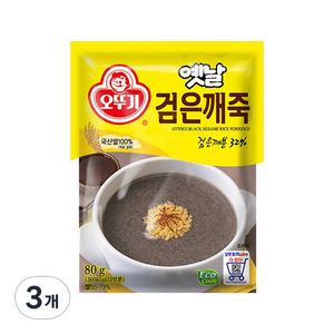 오뚜기 옛날 검은깨죽, 80g, 3개