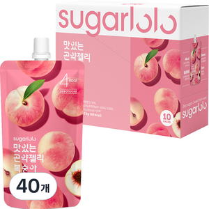 슈가로로 맛있는 곤약젤리 복숭아, 150ml, 40개