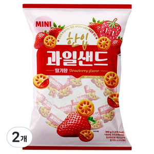 한입 과일 샌드 딸기향 57p, 300g, 2개