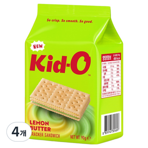 키드오 레몬 버터 크래커 샌드위치, 90g, 4개