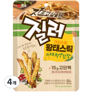 질러 크리스피 황태스틱 스위트청양간장, 25g, 4개