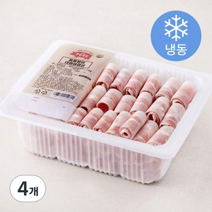 돌돌말이 대패 삼겹살 (냉동), 1kg, 4개