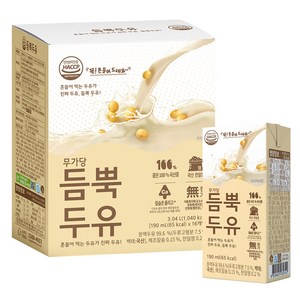 유기농마루 듬뿍두유, 190ml, 16개
