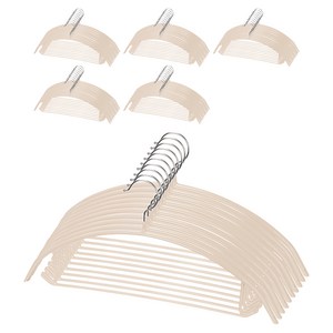 코멧 홈 어깨 뿔 방지 논슬립 옷걸이, 베이지, 60개