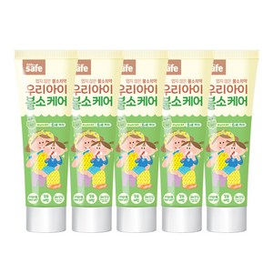 키즈세이프 우리아이 불소케어 치약 1~6세, 60g, 5개