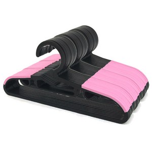 리빙해피 유아용 논슬립 옷걸이, 블랙핑크, 30개