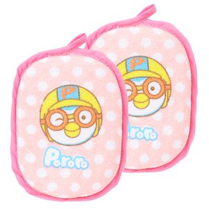 뽀로로 샤워스폰지, 핑크, 2개