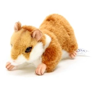 한사토이 동물인형 3738 햄스터2 Crouching Hamster, 6cm, 갈색, 1개