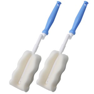 베이비베어 국내 제조 스펀지형 젖병솔, 블루, 2개