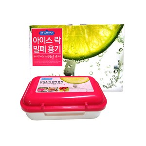 대웅굿모닝 아이스락 밀폐용기, 1개, 핑크(본체+뚜껑)