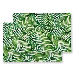 이코디 풀잎 테이블 매트 2p, A, 44 x 28 cm