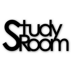 디자인신드롬 Study oom 문패/도어사인, 블랙