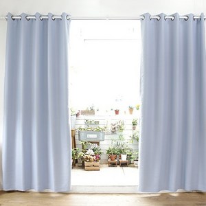 프리스페이스 베이직 큰창 암막커튼 세트, 스카이블루
