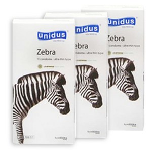 유니더스 지브라 콘돔 10p, 3개입, 1개