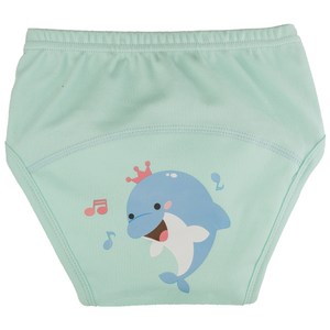 아가짱 유아용 프랜들리 배변훈련팬티, 하늘색(돌고래), 110호, 1개