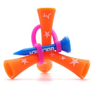 골프디아 티더라 삼발이 골프티, 오렌지, 40mm, 1개