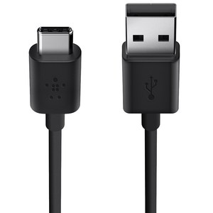 벨킨 2.0 USB C타입 고속 충전 싱크 케이블 3m F2CU032bt10, 블랙, 1개