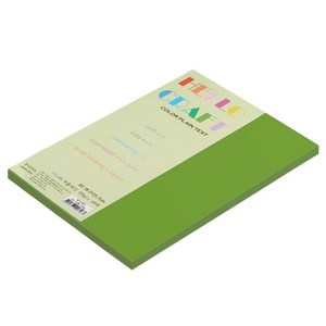 뉴씨플레인 종이문화 친환경 양면 색상지 No 35 연두색 80p, 1개