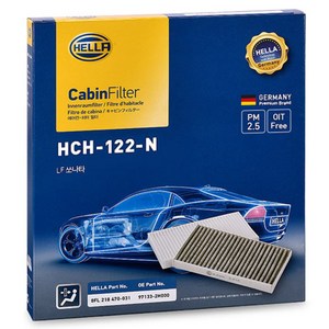 헬라 차량용 에어컨필터, HCH-122-N, 1개