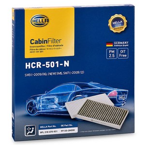 헬라 차량용 에어컨필터, HCR-501-N(..., 1개