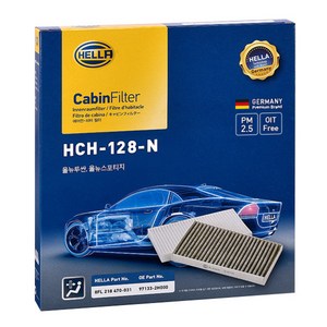 헬라 차량용 에어컨필터, HCH-128-N, 1개