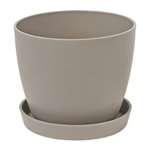 플라팜 분갈이형 원형화분, 브라운, 3호(15.3 x ..., 1개