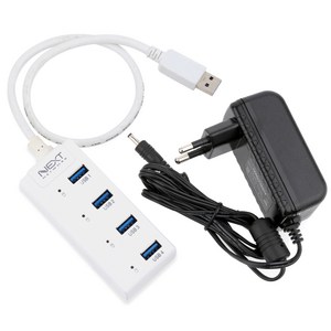 넥스트유 USB 3.0 4포트 유전원 허브 케이블일체형 NEXT 505UHP + 어댑터