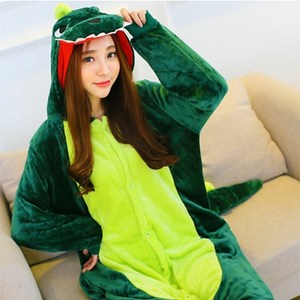 여성용 동물잠옷 파티소품 초록 공룡 X008