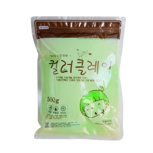 대한산업 컬러클레이 대용량 지퍼형, 형광연두, 500g