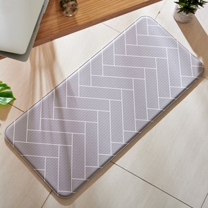 이노하우스 주방 와이드 매트, 쿨그레이 + 화이트, 중(44 x 95 ..., 1개