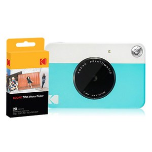 코닥 디지털 즉석 카메라 프린토메틱 Rodomatic + 인화지 20p 세트, Rodomatic(블루), 1세트