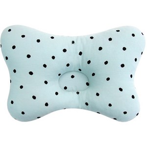 리틀미 면 클린 브리즈 매쉬 유아 짱구베개, 블루도트, 32 x 21 x ..., 1개