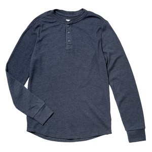 갭 남성용 긴팔 와플 니트 헨리 셔츠