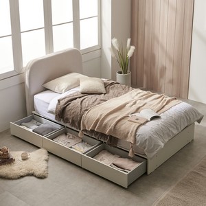 보니애가구 포든 3서랍 수납 침대 프레임 단품 방문설치