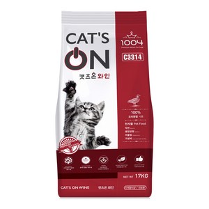 1004 캣츠온 와인 고양이사료, 17kg, 1개