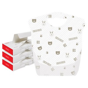 키니비니 일회용 아기방수턱받이 12p, 혼합색상, 12매, 3개