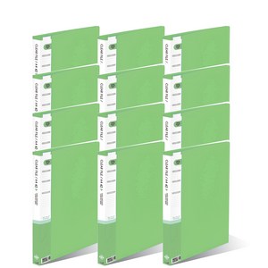 희망사무포인트 클리어 파일 40매 보급형, 연두, 12개