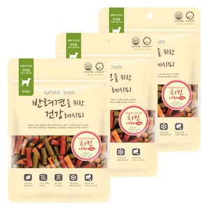 굿데이 반려견을 위한 건강레시피 져키, 혼합맛(치킨/야채), 300g, 3개