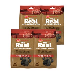 하림펫푸드 강아지 더리얼 져키, 한우간, 60g, 4개