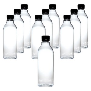 저스트인테리어 사각쥬스병, 500ml, 10개