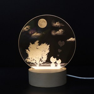 아트조이 LED 아크릴 원형 무드등