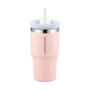 오슬로 리볼브 텀블러, 핑크, 600ml, 1개