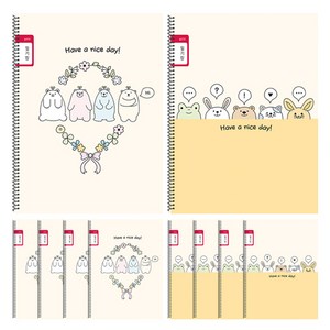 영아트 일기장 넓은칸 스프링노트 여아용, 랜덤 발송, 10개