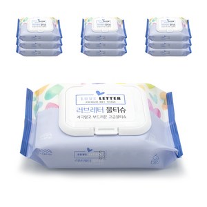 샤인 러브레터 프리미엄 물티슈 캡형, 20매, 10개