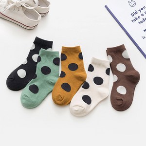 드레스하우스 비단길 아동용 우고 도트 양말 5켤레