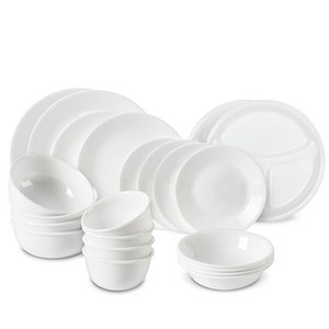 코렐 저스트화이트 4인 코리안 홈 식기세트 22p, 7종, 1세트