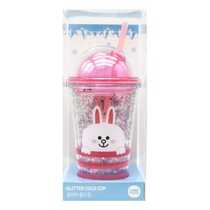 라인프렌즈 글리터 콜드컵, 코니, 473ml