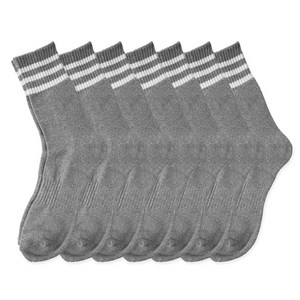 플러스코튼 남성용 쿠션 스포츠 중목양말 7p