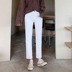 오키진 여성용 푸시 스판 일자 팬츠