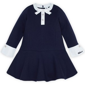 월튼키즈 여아용 단정한 리본 융기모 원피스